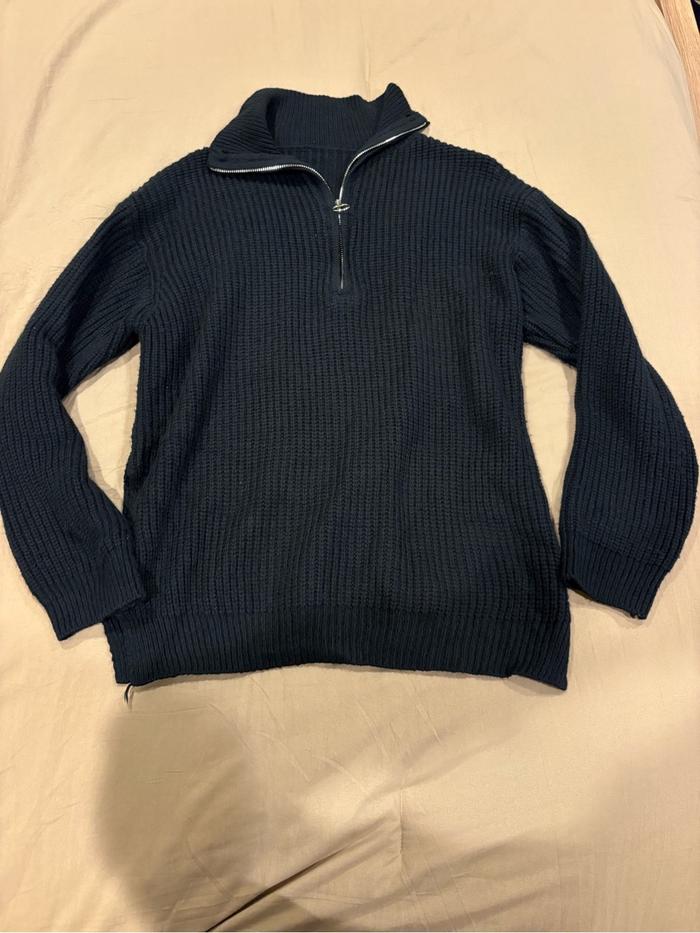 Women’s Navy Half-Zip Knit Sweater